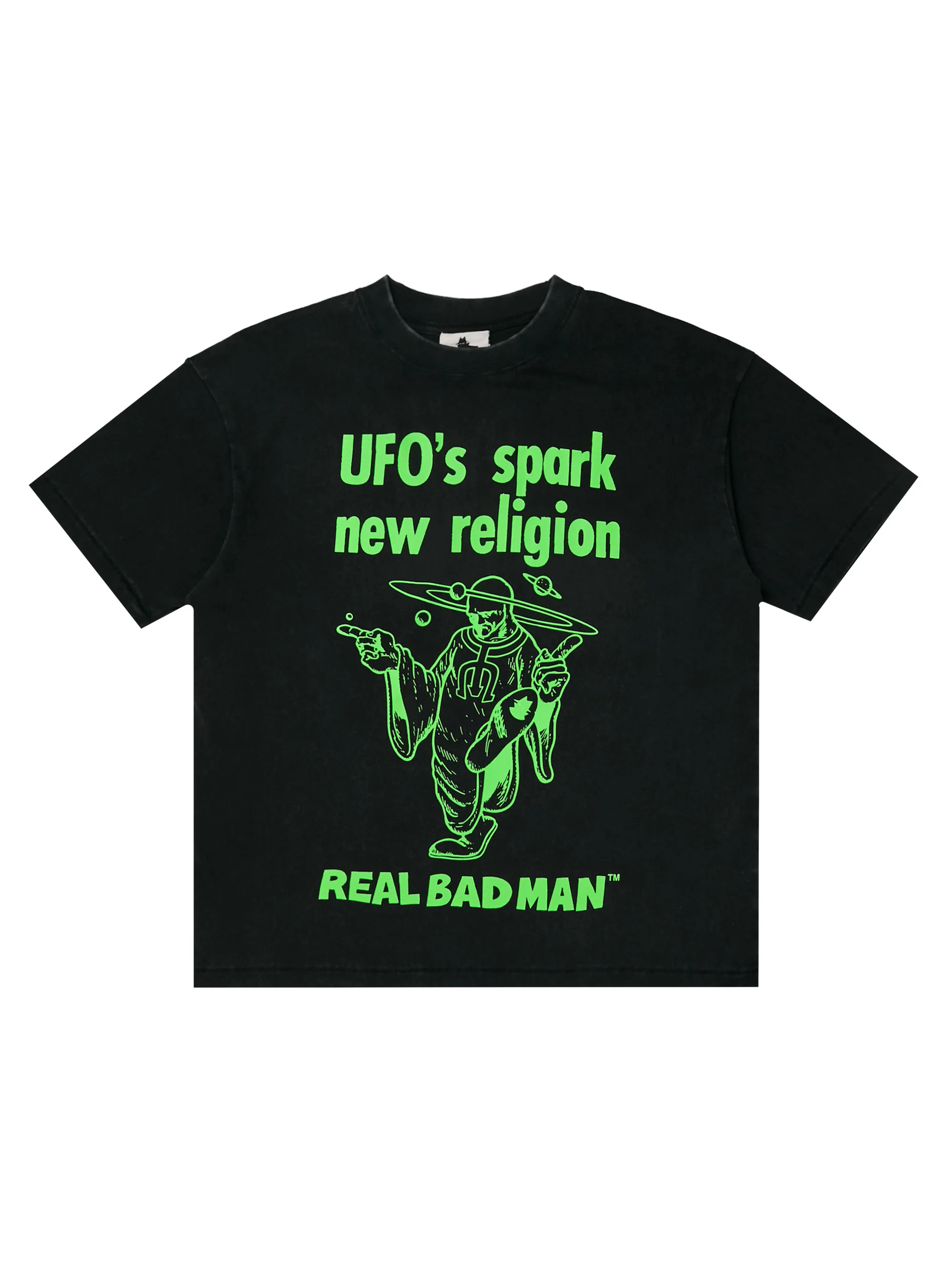 RBM NEW RELIGION SS TEE - WASHED BLACK